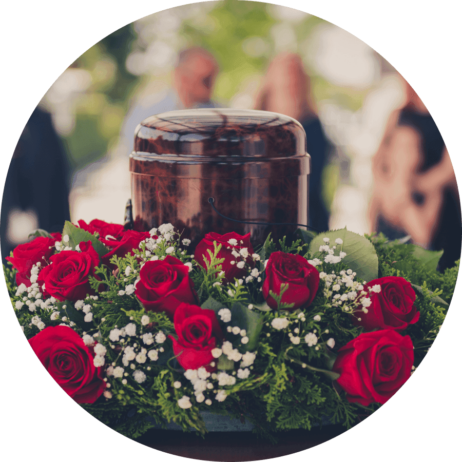 Allestimento floreale funebre